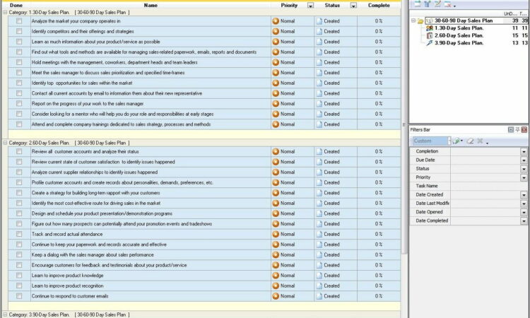 Sales Target Plan Template