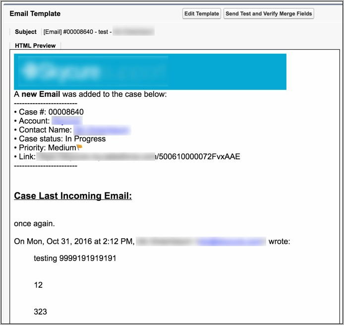 Salesforce Visualforce Email Template Merge Fields