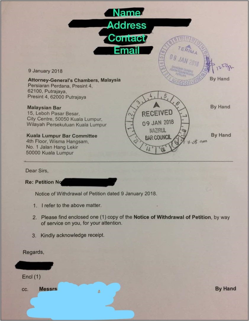 Sample Affidavit Of Service Malaysia