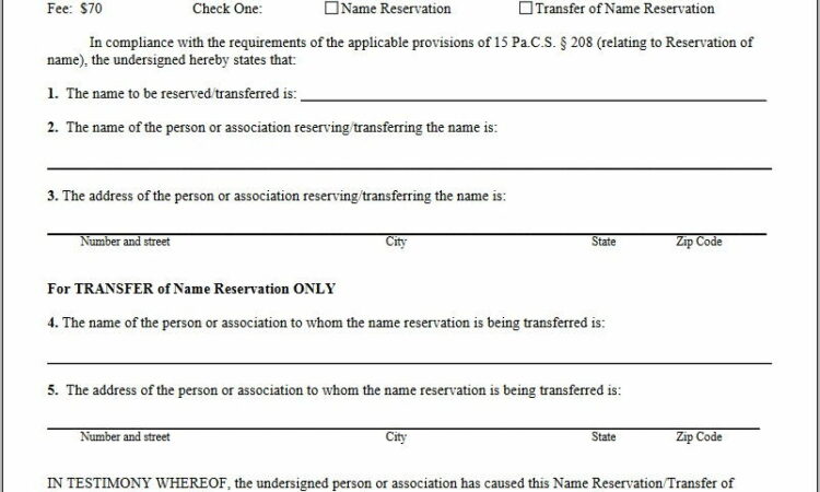 Sample Articles Of Incorporation Nonprofit Pennsylvania