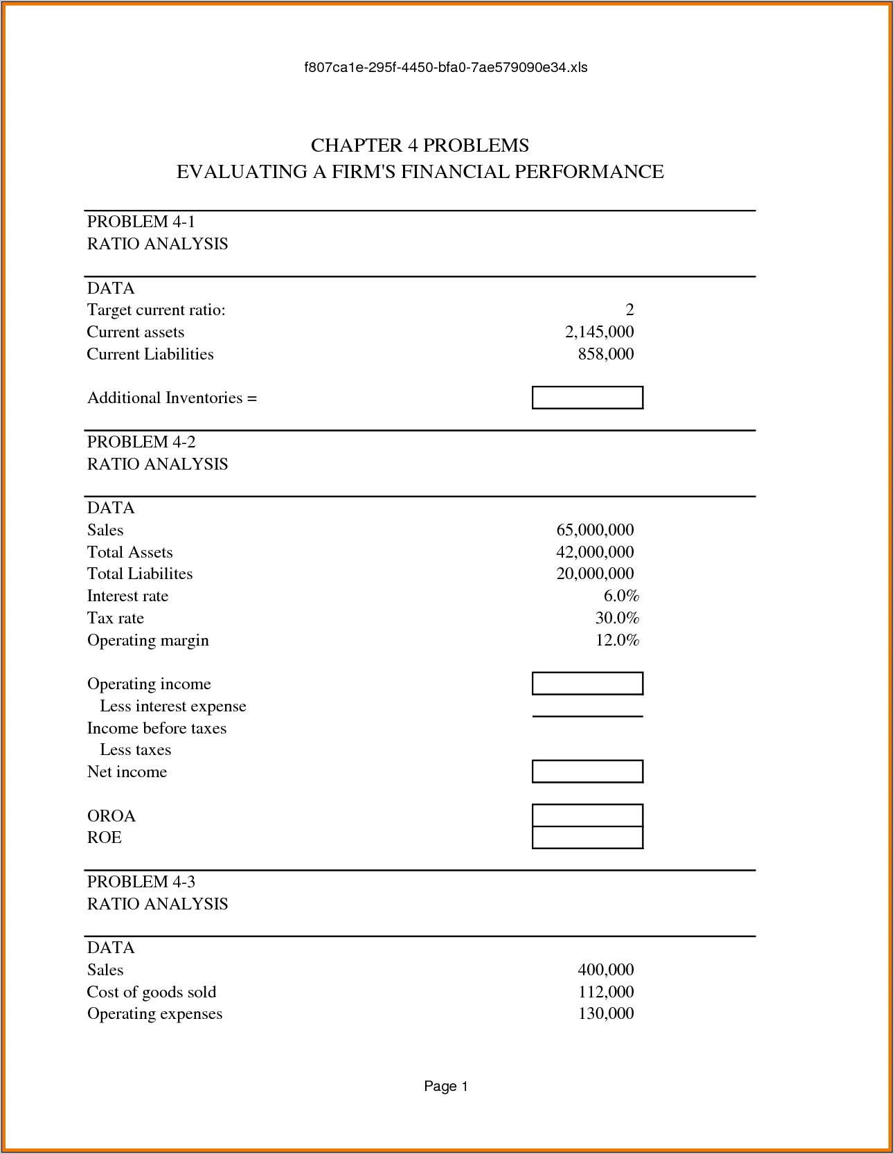 Sample Balance Sheet And Income Statement