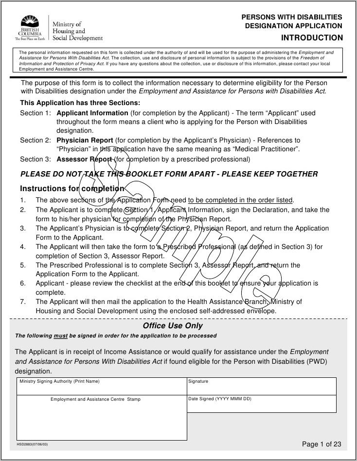 Sample Bc Power Of Attorney Forms