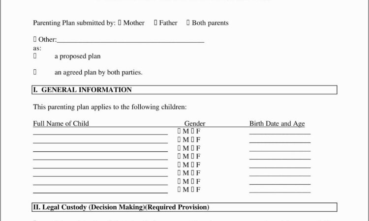 Sample Child Custody Agreement