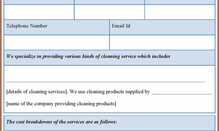 Sample Cleaning Business Proposal Template