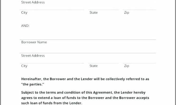 Sample Contract For Borrowing Money From Family