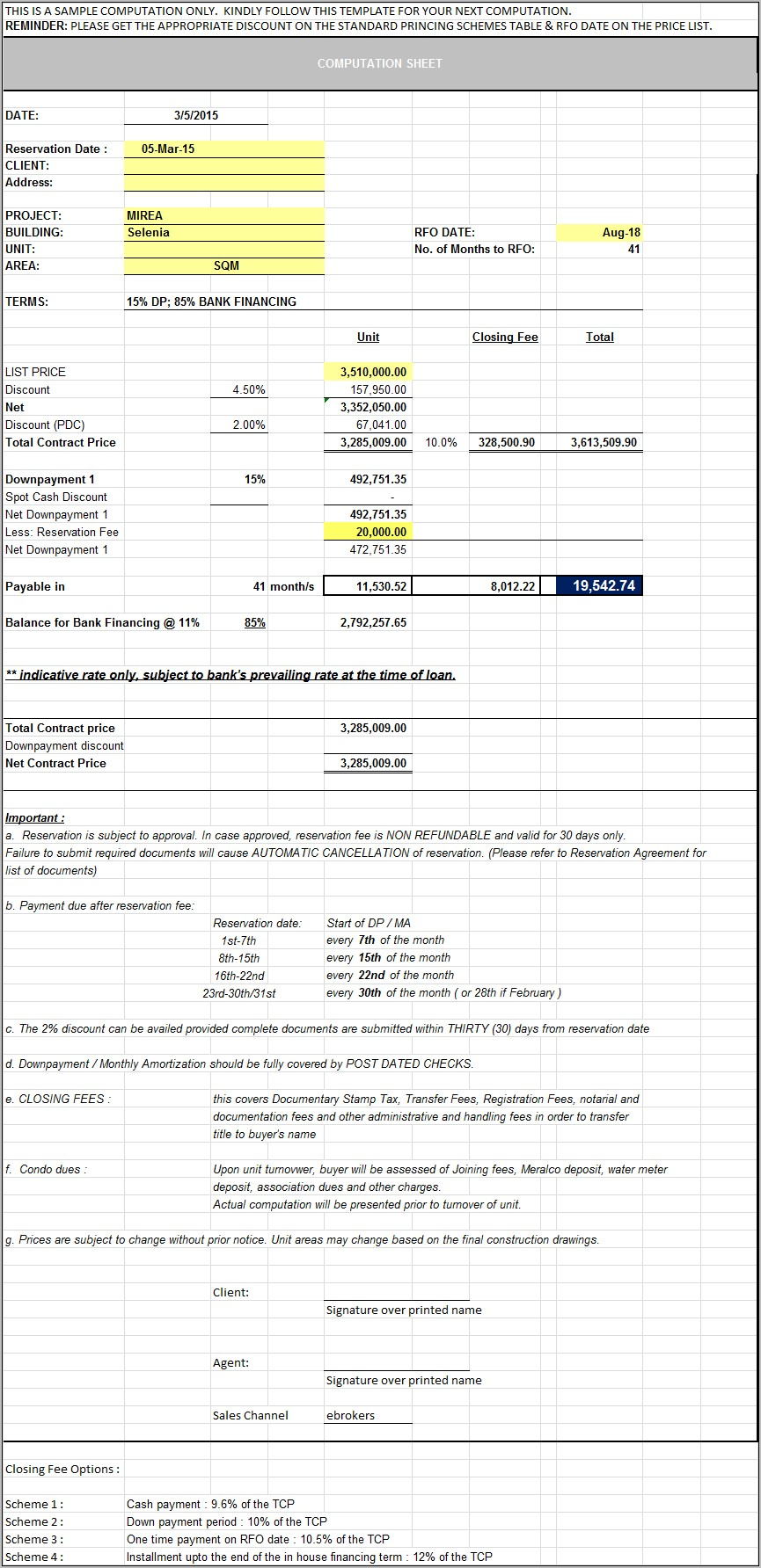 Sample Contract For Contractors