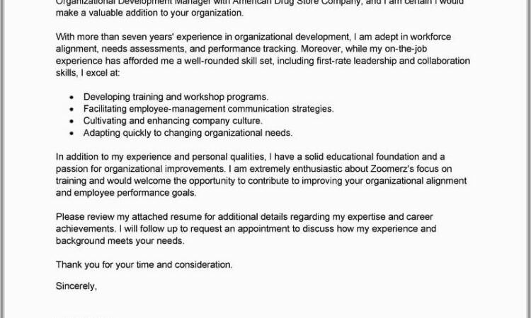 Sample Cover Letter For Email Resume Attachment