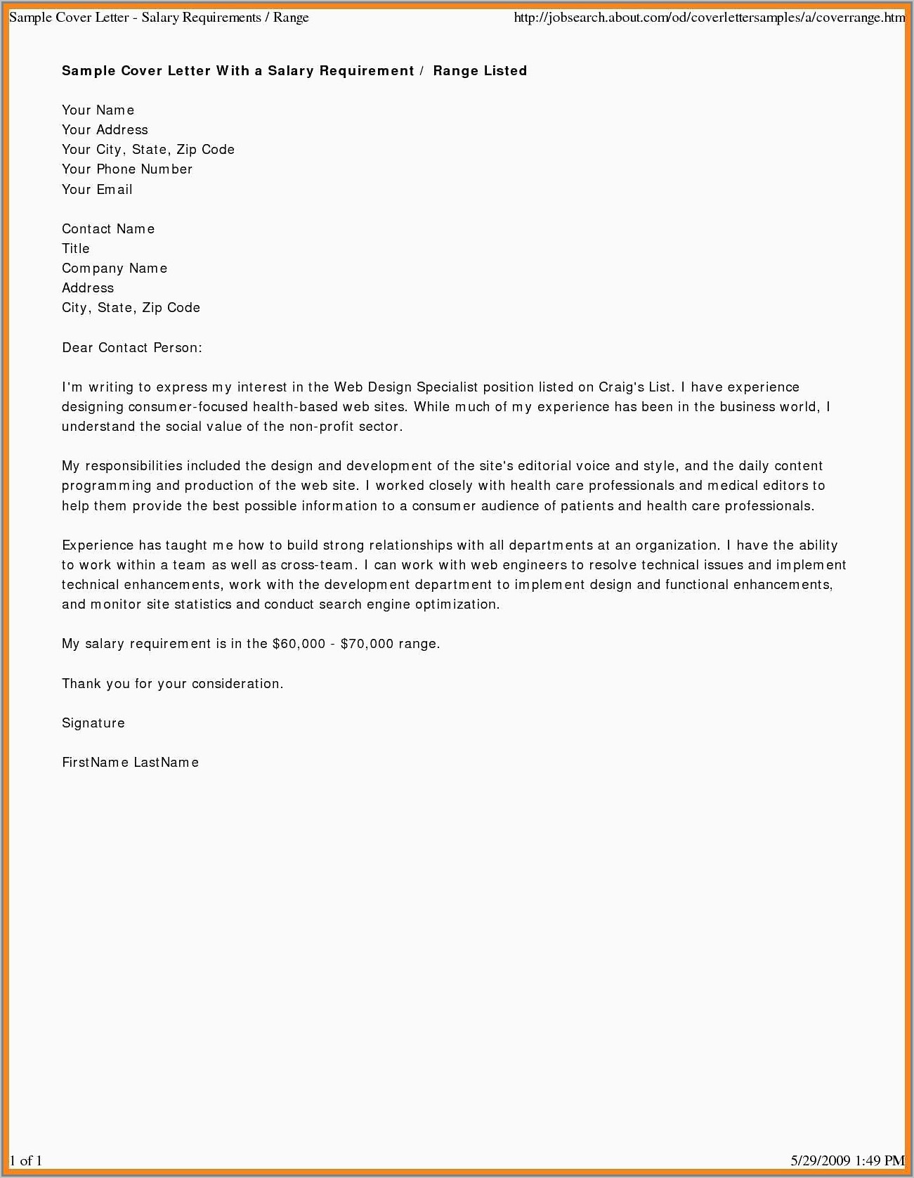 Sample Cv Cover Letter For Lawyer
