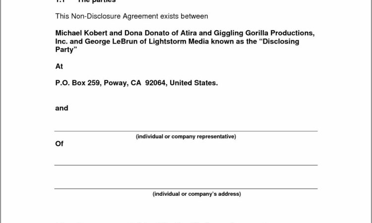 Sample Employee Non Disclosure Agreement Template