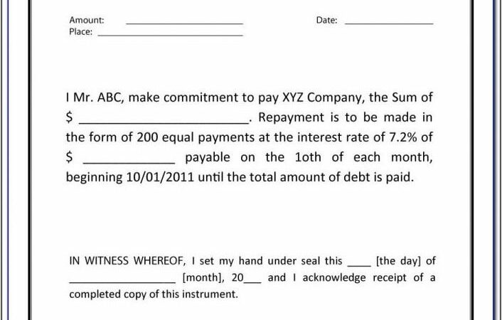 Sample Format Of Promissory Note In Tagalog