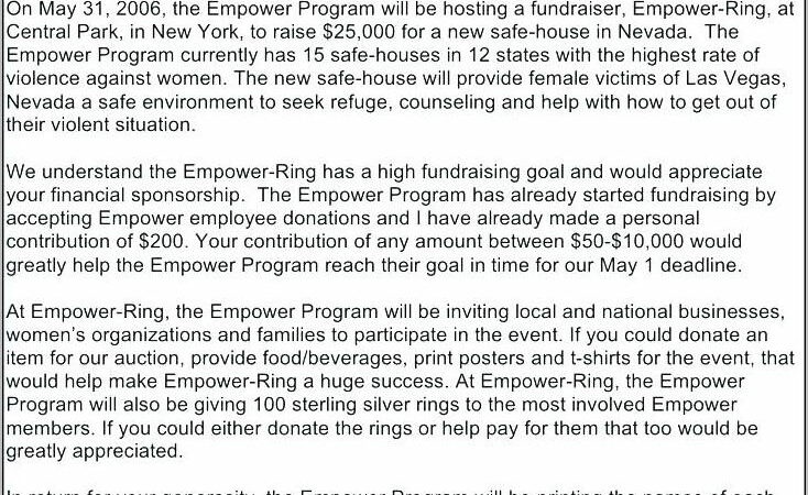 Sample Fundraising Donation Letter