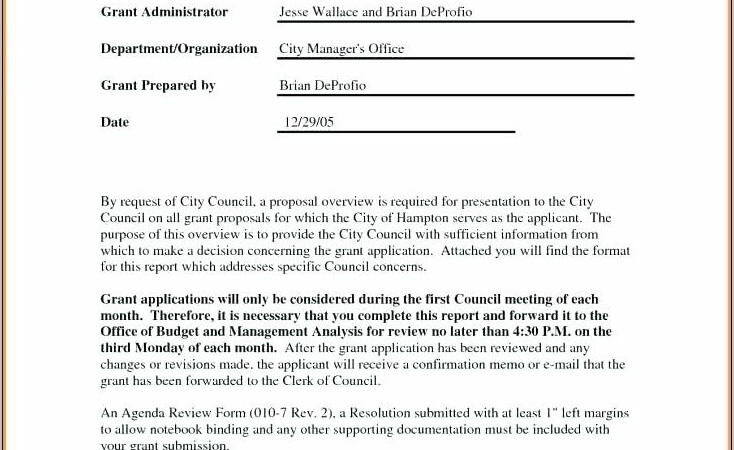 Sample Grant Proposal Format