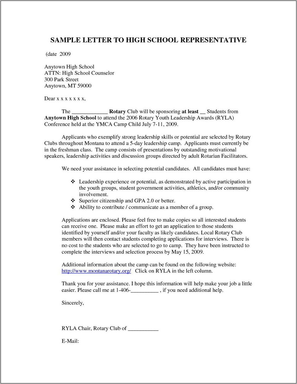 Sample High School Resumes And Cover Letters