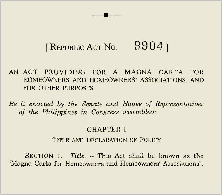 Sample Homeowners Association Bylaws In The Philippines