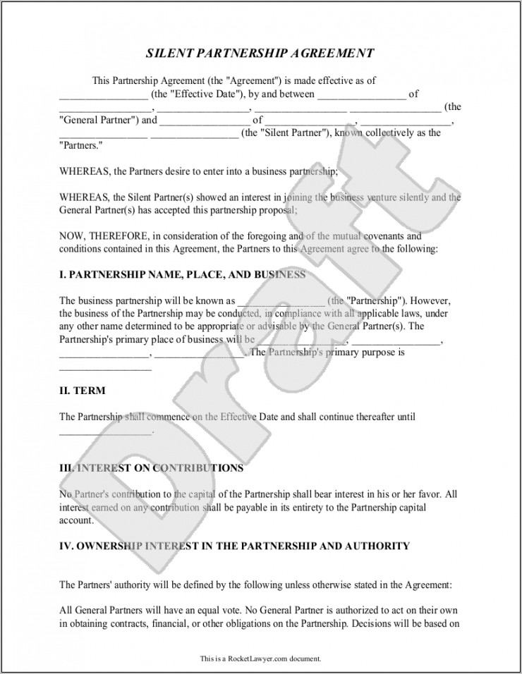 Sample Investor Agreement Form