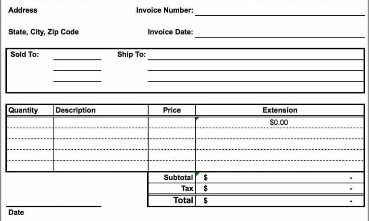 Sample Invoice Template Microsoft Word