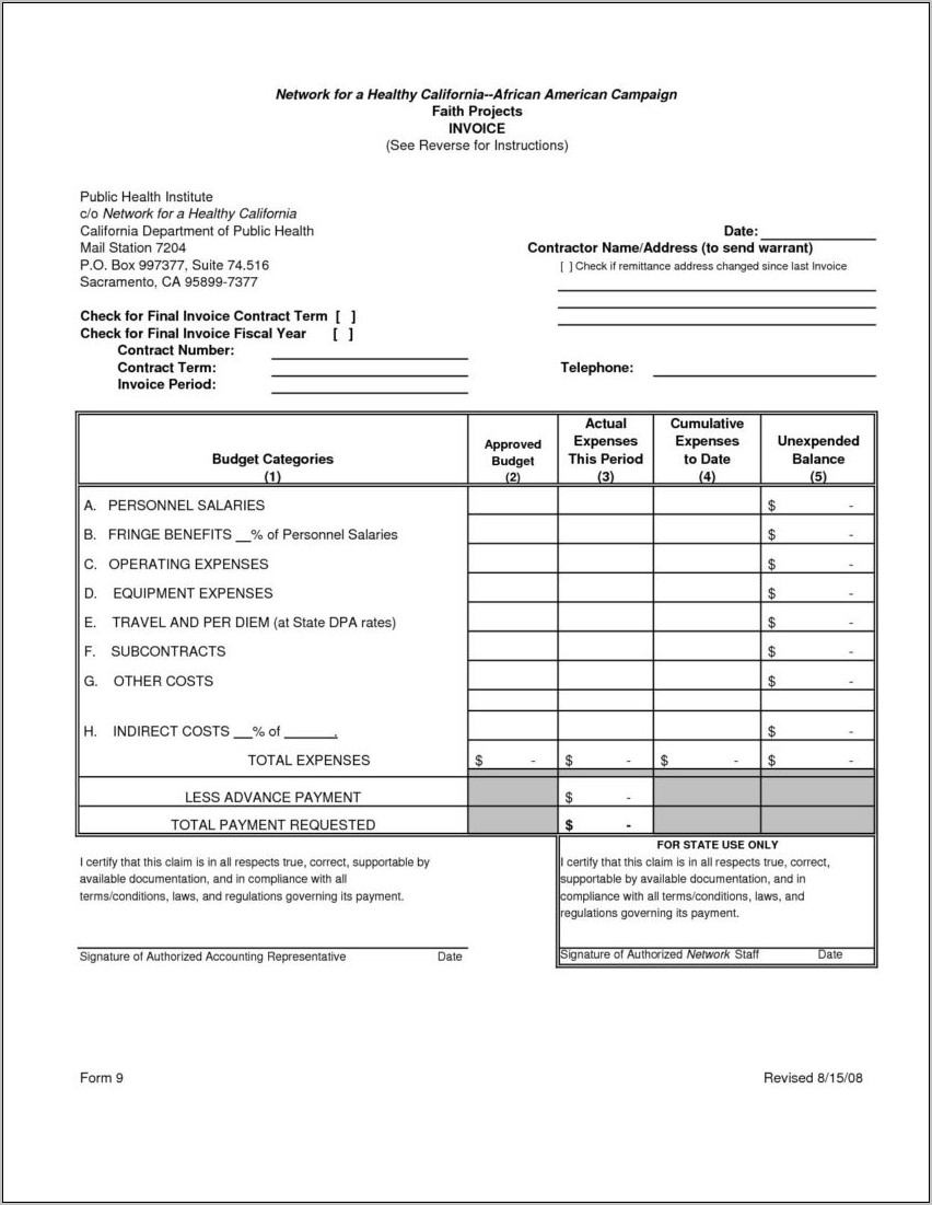 Sample Invoice Template With Terms And Conditions