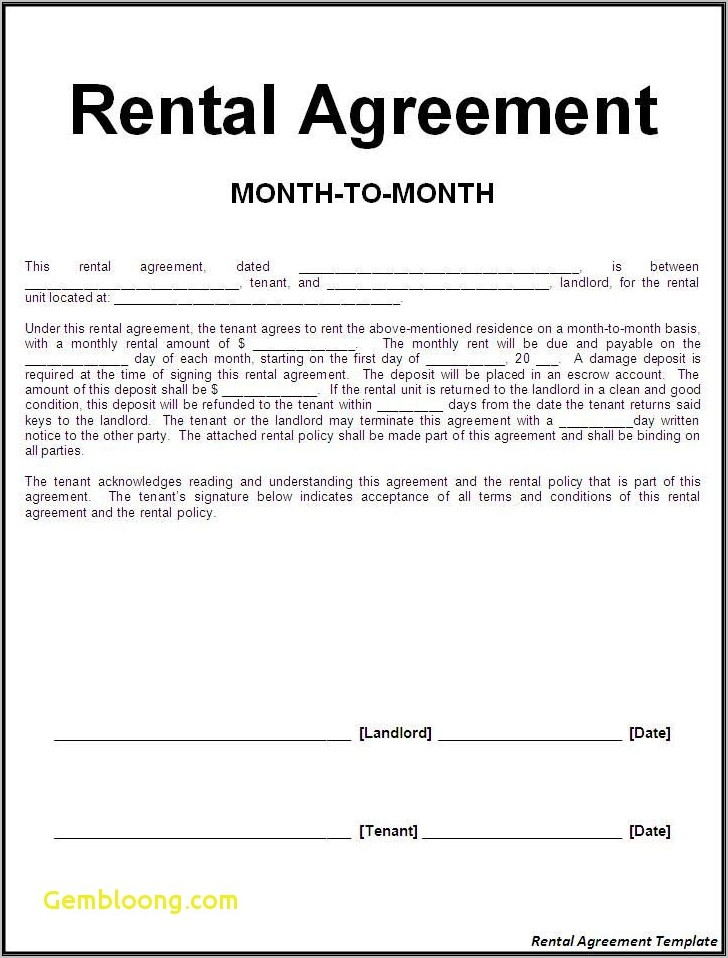 Sample Lease Agreement Template