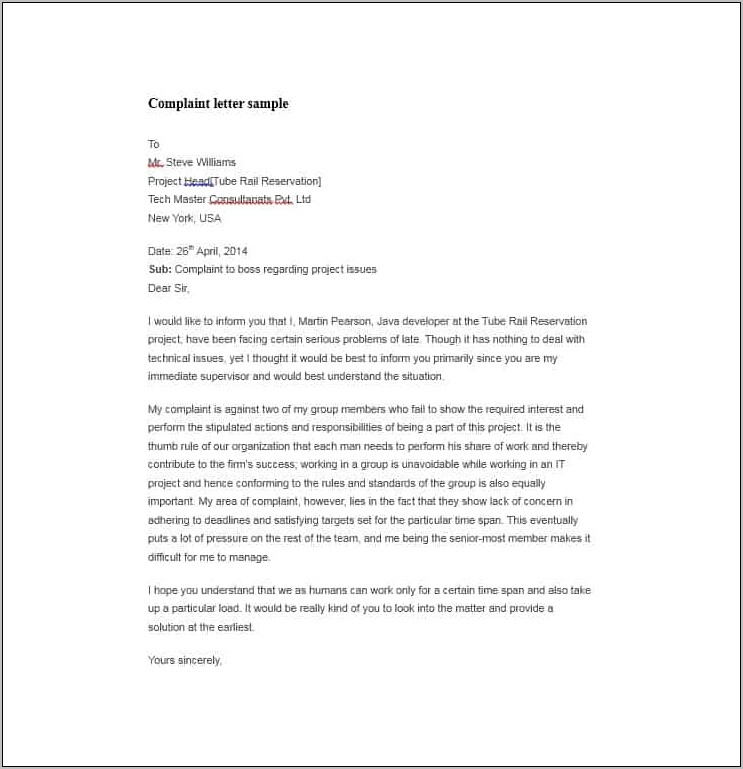 Sample Letter Of Complaint Breach Of Confidentiality