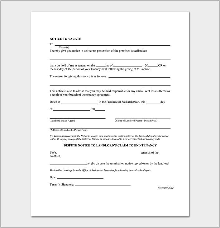 Sample Letters For Eviction Notices