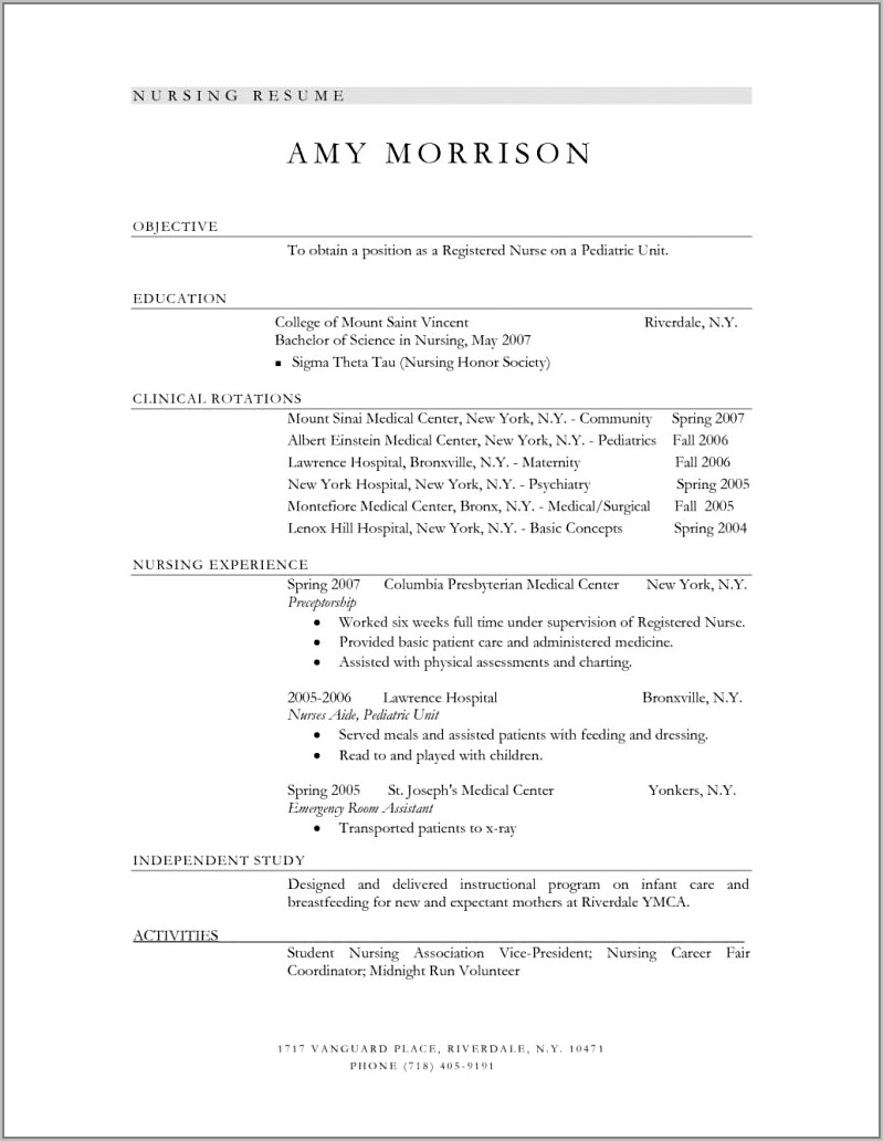 Sample Lpn Nursing Resume