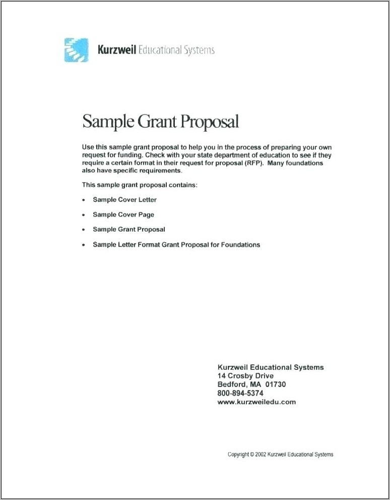 Sample Non Profit Grant Proposal Templates