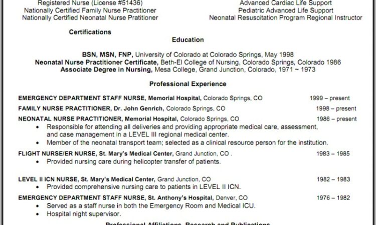 Sample Nurse Practitioner Resume Objective