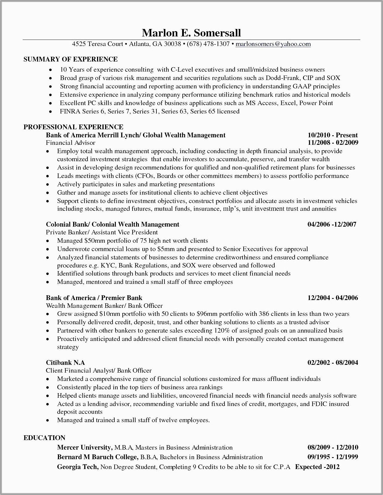 Sample Of Resume Format For Fresh Graduate