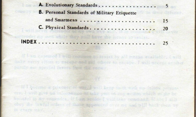 Sample Operations Manual Table Of Contents