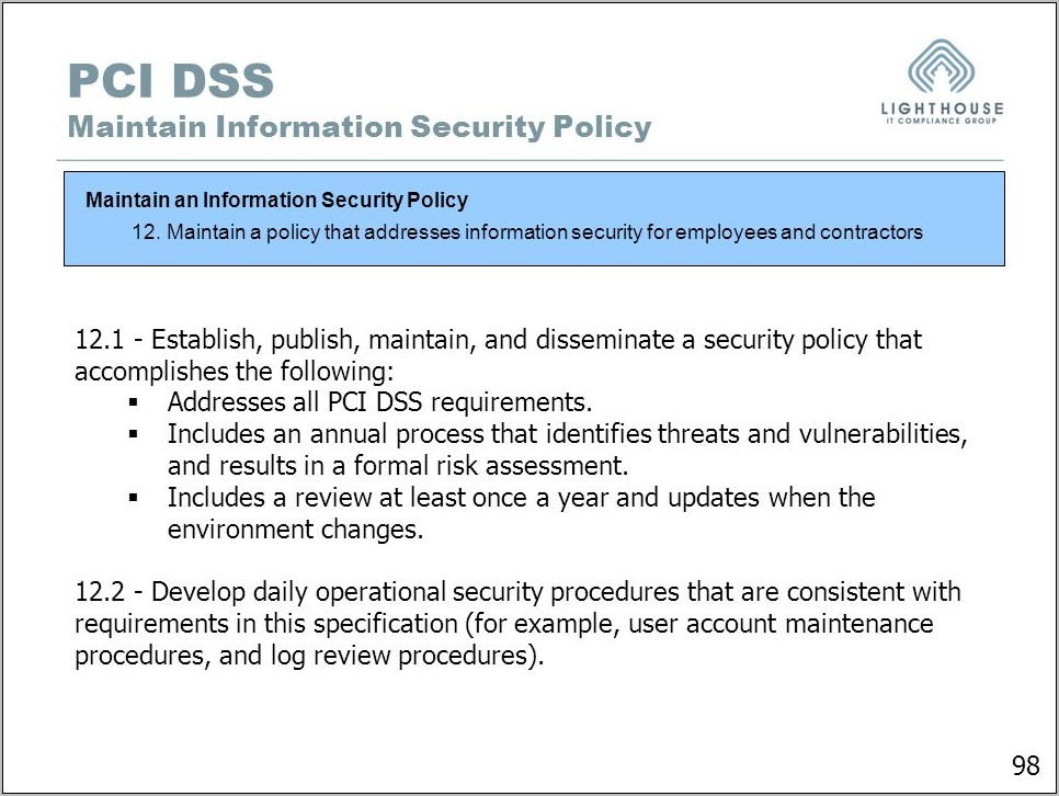 Sample Pci Security Policy Template