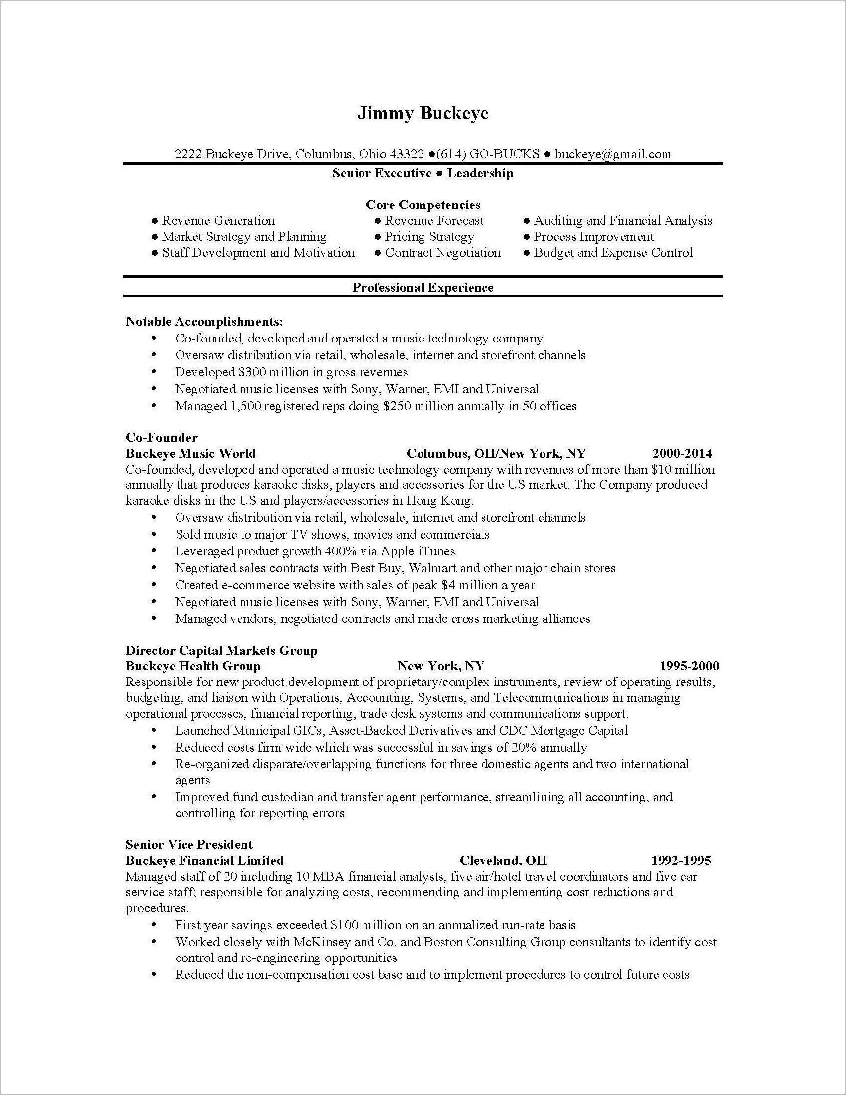 Sample Professional Resumes And Cover Letters