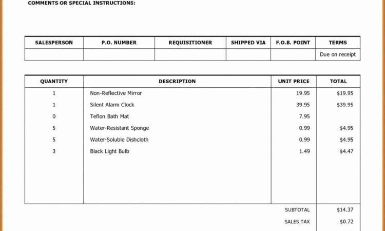 Sample Receipt Template Doc