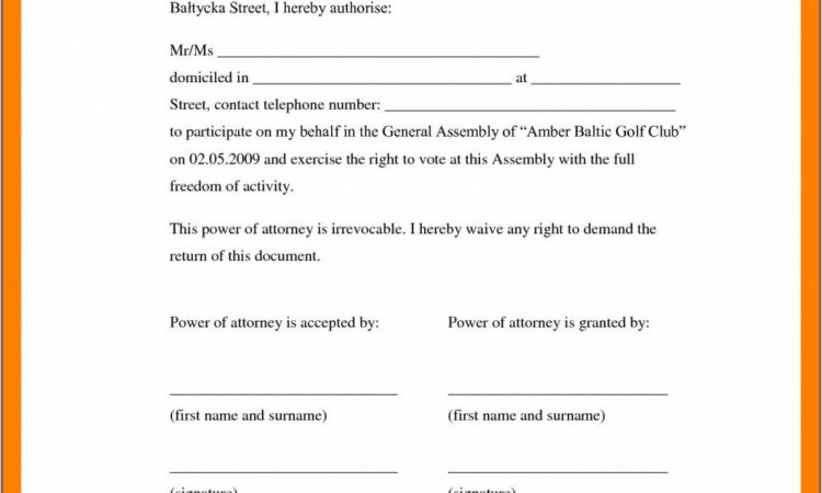 Sample Resignation Letter For Power Of Attorney