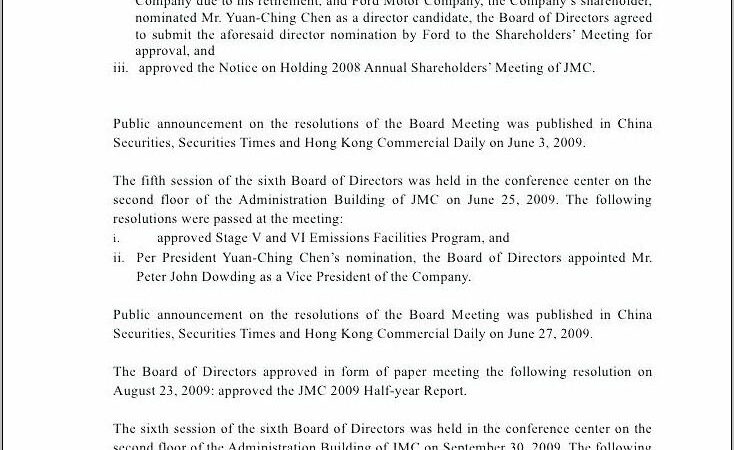 Sample Resolution Of Board Of Directors Philippines