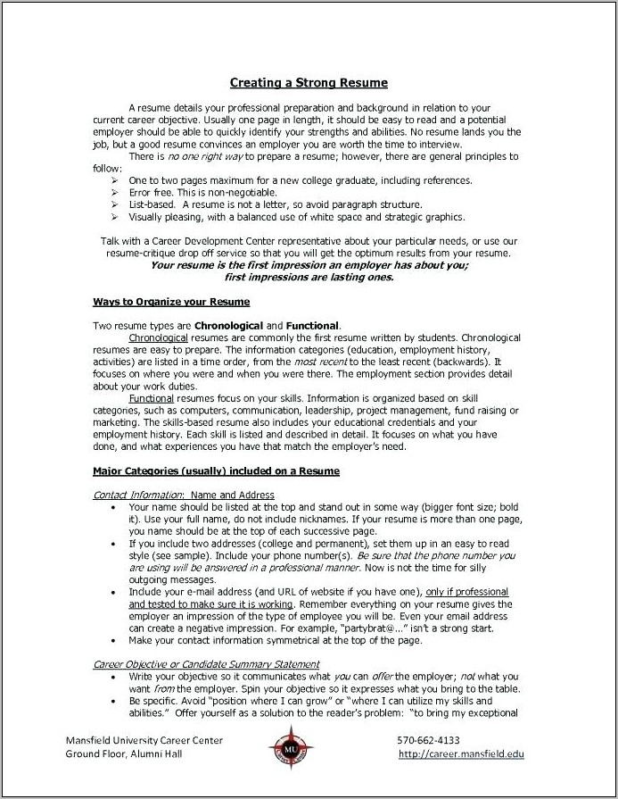 Sample Resume Career Change Objective