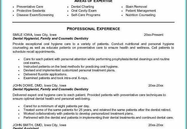 Sample Resume Dental Assistant Skills Checklist