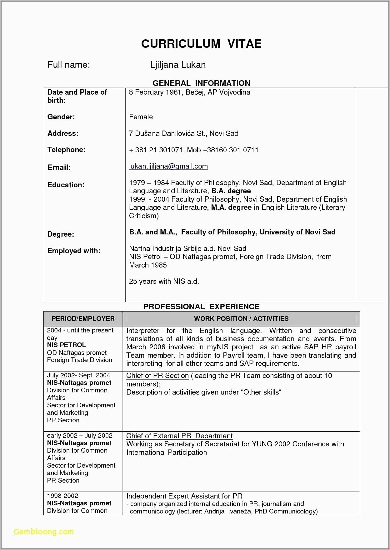 Sample Resume For Bsc Nursing Fresher Pdf