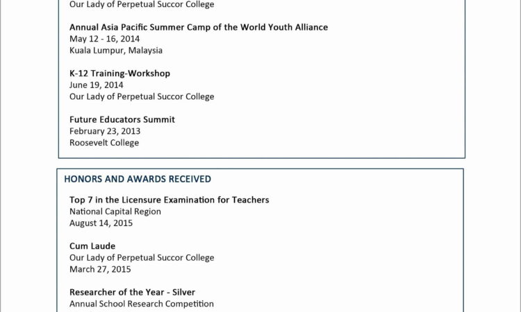 Sample Resume For Community College Teaching Position