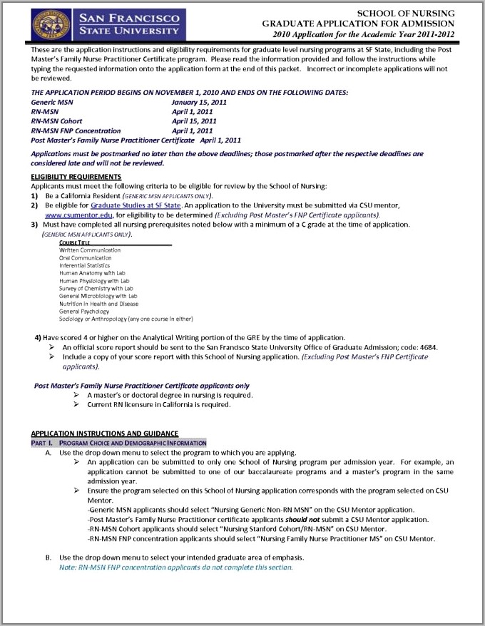 Sample Resume For Nursing Graduate