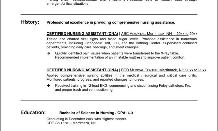 Sample Resume For Nursing Position