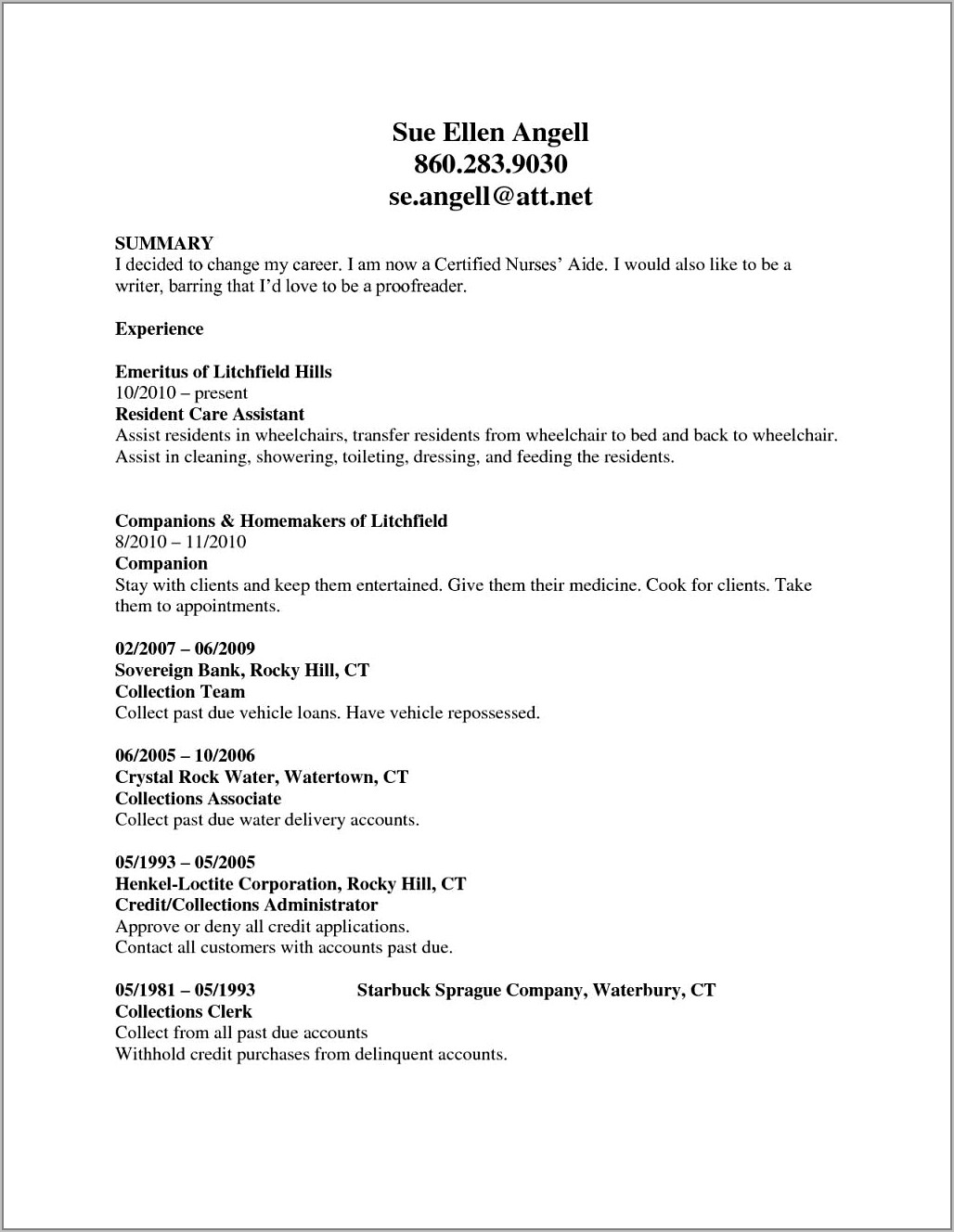 Sample Resume For Rn Bsn