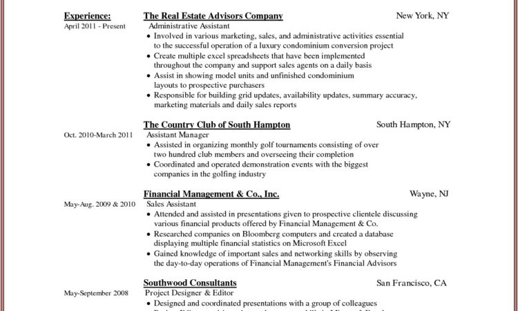 Sample Resume Format In Word File