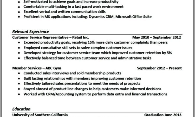 Sample Resume Templates For Experienced It Professionals