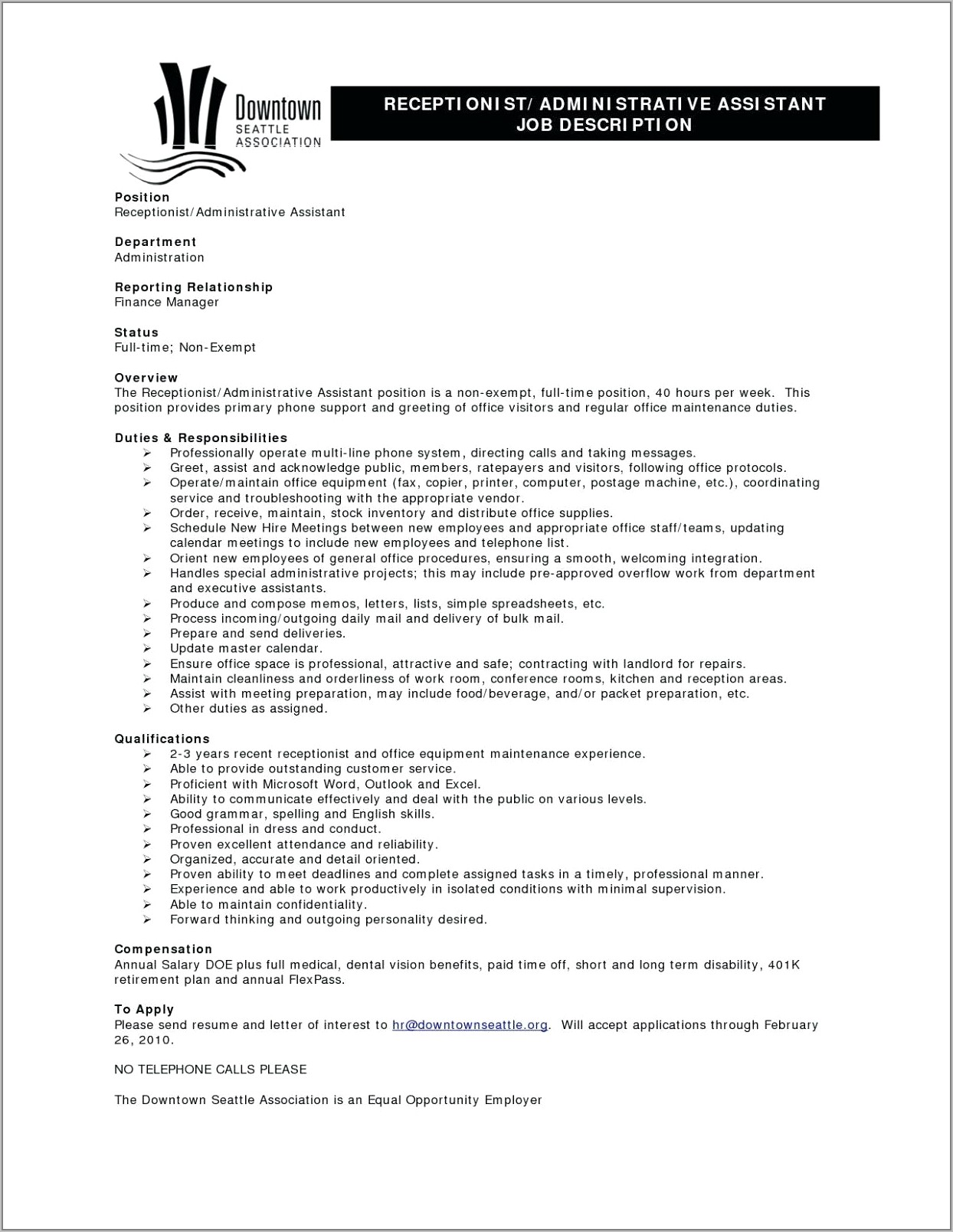 Sample Resumes For Administration Jobs