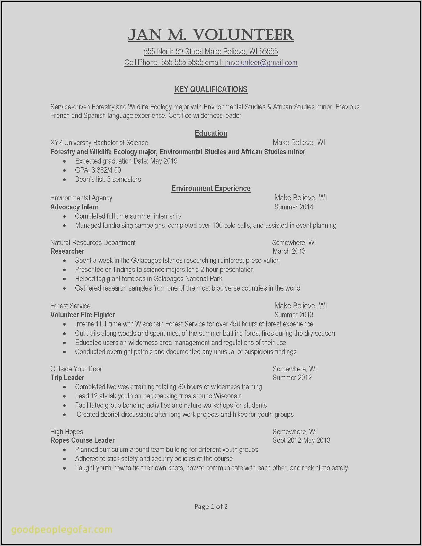 Sample Resumes For Government Jobs