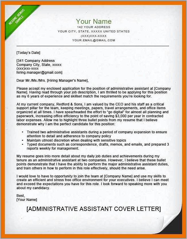 Samples Of Cover Letters And Resumes