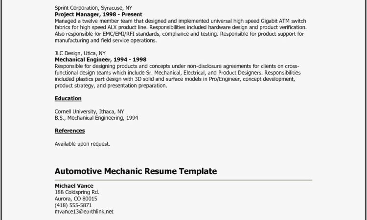 Samples Of Resumes For Jobs