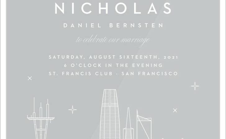 San Francisco Skyline Wedding Invitations