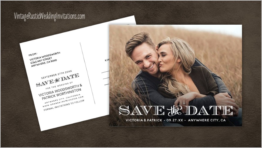 Save The Date Rustic Invitations