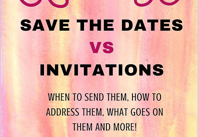 Save The Date Vs Wedding Invitations